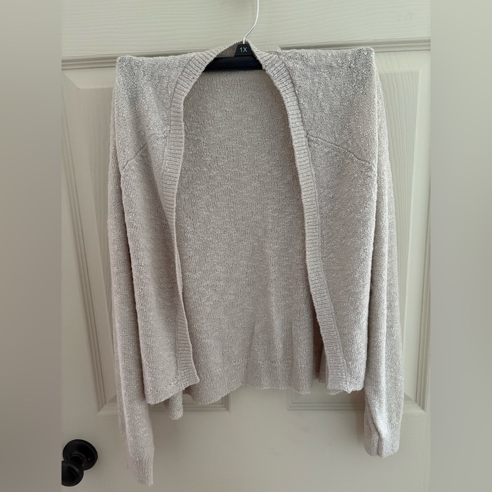 Maurices Beige Knit Open Cardigan